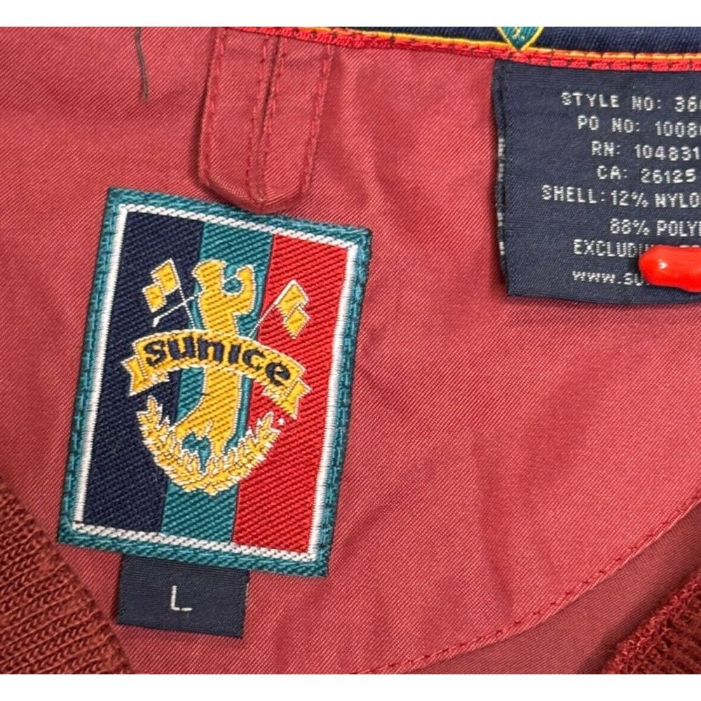 Sun Ice Men Jacket Embroidered Windbreaker V-Neck Outdoor 1/4 Snap Pockets Large - Picture 10 of 11